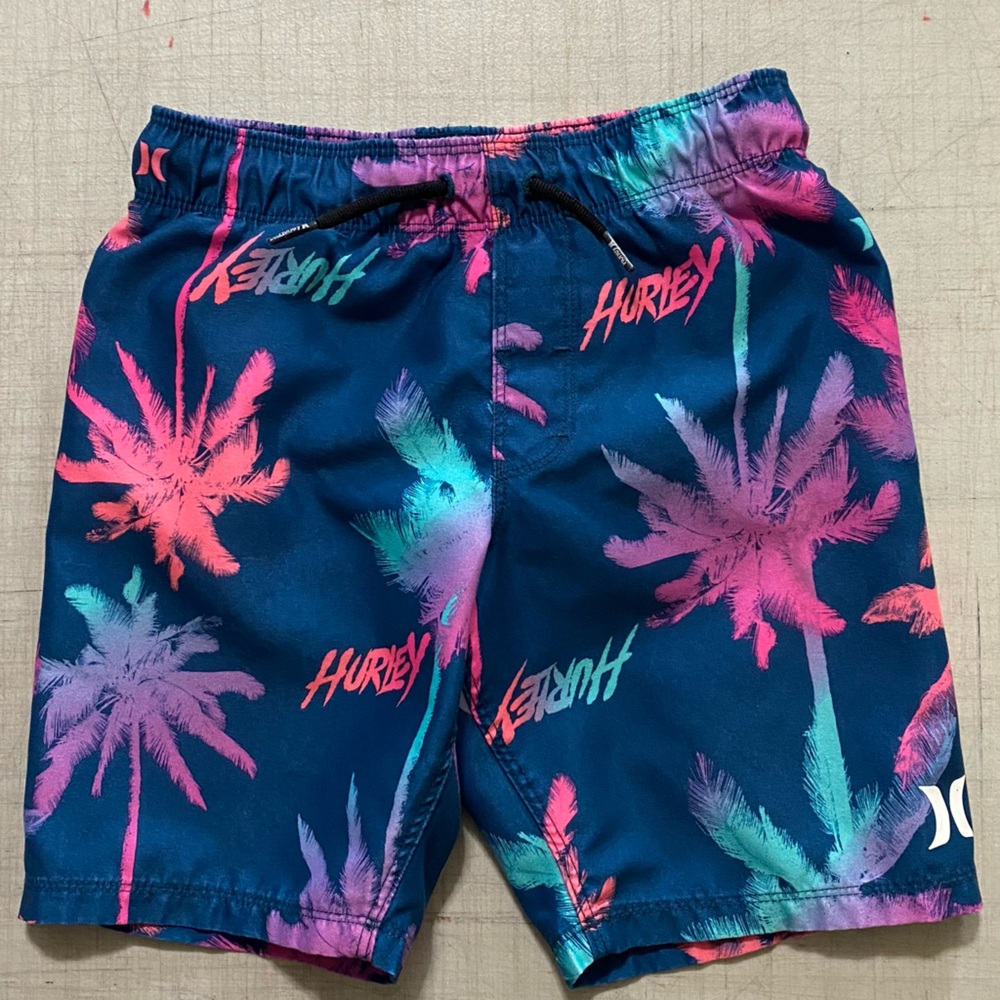 Hurley Multicolor Palm Tree Swim Shorts size 5